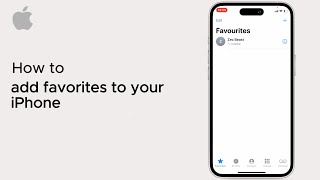 How to add favorites to your iPhone ( iOS ) 2025