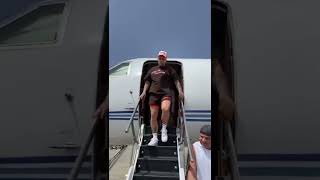 JAKE PAUL ARRIVES AT CLEVELAND, OHIO.