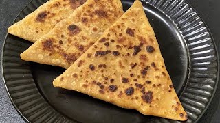 Triangle Stuffed Paratha | Tasty & Healthy Stuffed Paratha | Stuffed Healthy Triangular Tortillas