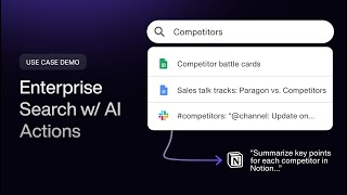 Enterprise Search with Agentic Actions | Built with Paragon
