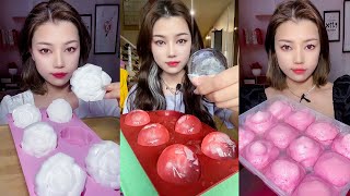 ASMR MUKBANG SOFT AND CRISPY ICE EATING SOUNDS - ASMR 먹방 부드럽고 바삭한 얼음 먹는 소리