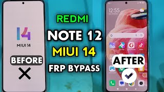 XIAOMI MIUI 14 FRP Bypass Without pc   REDMI NOTE 12 FRP Bypass MIUI 14 FRP bypass Solution  4K