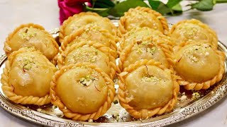 चाशनी वाली चन्द्रकला गुजिया कैसे  बनाये ? | How to make Chandrakala Gujiya | Holi Special