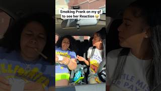 Smoking Prank on my gf 😂 She was so mad #stephandnova #reaction #shorts