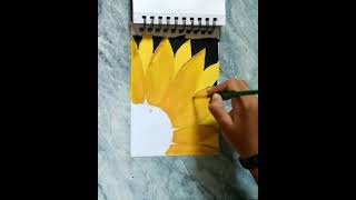 || Sunflower painting 🌻|| Acrylic painting idea || #short #sanchita #painting