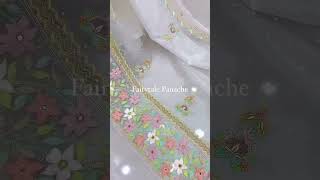 Authentic shadow work hand embroidered Saree crafted on pure organza