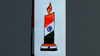 National flag in candle#drawing #shorts#viral #yt