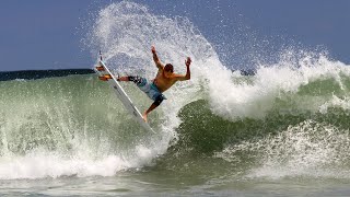 Surfing Hurricane Edouard at NSB in 2014