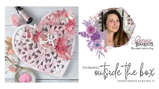 Mixed Media Tutorial: Thinking Outside the Box | Decorating Carved Wood with Renabouquets, Tim Holtz