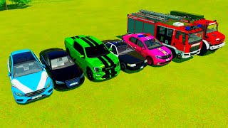 TRANSPORTING COLOR E200 POLICE CAR, AUDI INTO GARAGES!