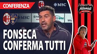 ⚽ Fonseca Non Cambia: Confermati i Titolari per Milan-Lecce