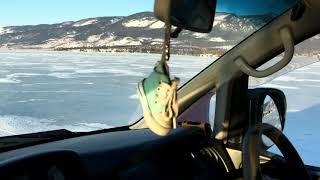 Driving on Lake Baikal