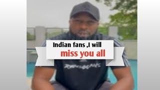 Emotional message of kieron pollard to Indian fans