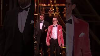 The Play That Goes Wrong creators present the award for Best Family Show at Olivier Awards 2024