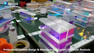 RECHI |Custom Acrylic Display Factory| How to Make Rainbow Acrylic Flower Vase