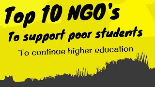 Top 10 NGO's to Support Poor Students' Education || Let us help the Needy || vyasa