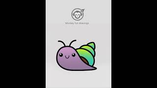 How to draw a sea snail easy for beginners  drawing cute sea snail easy drawing snail