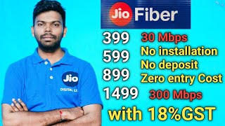 Jio fiber plans With  18% Gst amount Charges