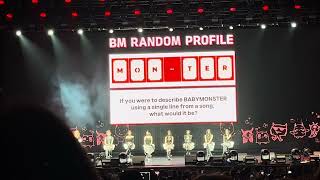 BABYMONSTER SINGAPORE - BM RANDOM PROFILE (2) + Rora rap!