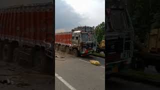 Lorry accident in Highway #accident #news #youtube #shorts