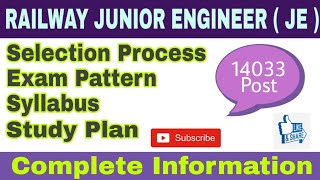 RRB JE Selection process, Exam Pattern and Syllabus || बदल गया Process and Pattern