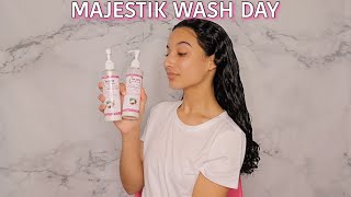 MAJESTIK Hair Care Wash Day ! | Fast and Moisturizing Curly Wash Day