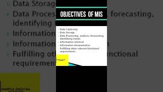 #Shorts | Objectives of Management Information System | MIS Objectives |  Objectives of MIS | GGSIPU