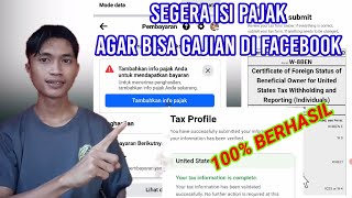 Cara Mengisi Info Pajak Facebook Pro Tanpa NPWP Dengan Benar 100% Berhasil