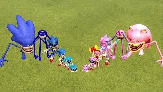 BOYS SONIC TAPES FAMILY vs GIRLS AMY SONIC INNYUME SMILEY’S FAMILY in Garry’s Mod