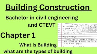 Chapter:1 | What is Building | What are the types of building | Building construction