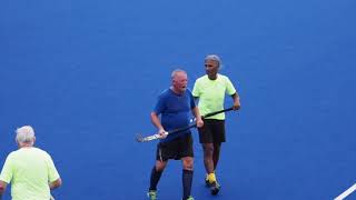 Hockey. Over 60 Mens masters. Gold Coast. Yellow v Blue