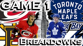 NHL Playoffs Game 1 Breakdown: Maple Leafs Lightning Bruins Hurricanes