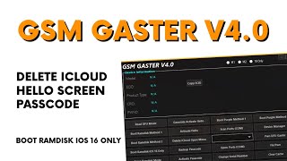 GSM Gaster V4.0 Update 2023 🔥🔥 Activate Hello Screen | Passcode| Disable Driver