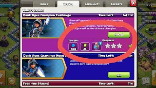 Clash of Clans:How to ⭐⭐⭐ Dark Ages Champion Challenge!