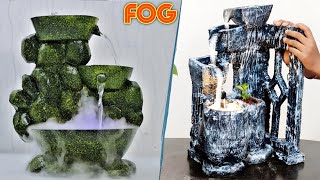 DIY Amazing Top 2 Indoor Tabletop Waterfall Fountains | How to Make Cemented Waterfall Fountains