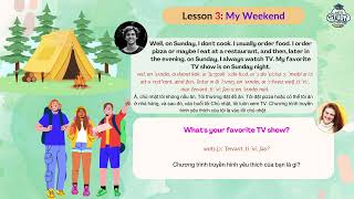 #4 LUYỆN NGHE TIẾNG ANH - Lesson My Weekend (the weekend routines) - Let's study with Mây