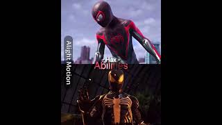 Insomniac miles morales vs insomniac Peter Parker symboite