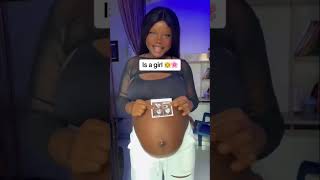 Is a girl 🥳 #pregnancy #pregnant #shorts #unborn #babygirl #tiktok #youtubeshorts #viralvideo #fyp