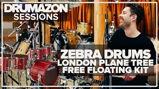 Zebra Drums London Plane Tree Free Floating drum kit demo by Drumazon, feat. Rocky Morris