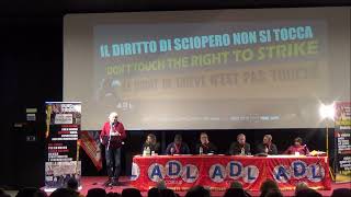 Congresso ADL COBAS: intervento su rappresentanza sindacale e diritto di sciopero