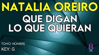 Natalia Oreiro - Que Digan Lo Que Quieran - Karaoke Instrumental - Hombre