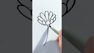 Teach you how to draw three-dimensional flowers. Simple drawing of flowers. How to draw three-dimen