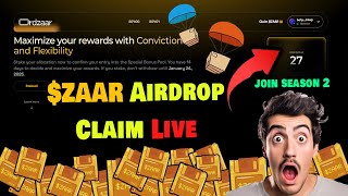 ZAAR Airdrop claim | $ZAAR Airdrop Season 2 | Odswap | Ordzaar | Airdrop guide