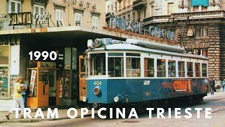 Tram di Opicina viaggio in città Trieste di una volta anno 1990 cab ride Trieste