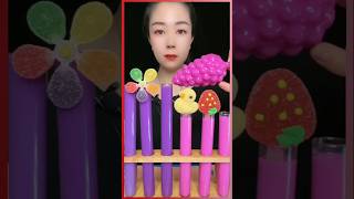 Wow amazing Pink and Purple 🟣 SWEET DRINKING SHOW 😋#satisfaing #mubangeating  #asmr #tiktok