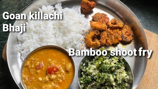 Tasty Goan Killachi (Bamboo Shoot) Thali #goanrecipe #goanfood #vegthali