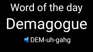 Word of the day | Demagogue | Pronunciation| Meaning | English | Invisible 📖📖📖📖📖📖📖📖📖📖📖📖📖📖📖📖📖📖📖📖📖📖📖📖📖