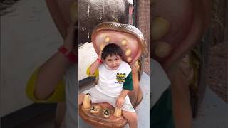 Kids sit in hippos mouth #shorts #ytshorts #videos #funny #youtubeshorts #family #zoo #animals