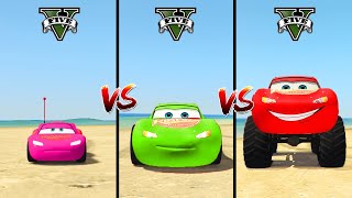 Big vs Small vs Giant Lightning McQueen in GTA 5 - which is best eps 002