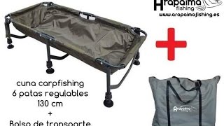 Cuna Carpfishing 6 patas regulables con bolso de Arapaima Fishing